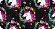 Bathtub Non-Slip Mat Baby Bath Tub Mat Anti-Slip with Suction Cups Cute Unicorn in A Wreath of Flowers Bathroom Tubs Massage Shower Mat