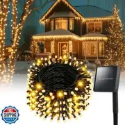 Solar String Lights Outdoor, 82ft Warm White Solar Lights 200 Led Solar Fairy
