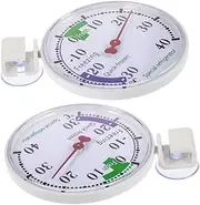 BRIGHTFUFU 2 Pcs Refrigerator Temperature Indicator Household Dial Thermometer Refrigerator Temperature Thermometer Plastic Refrigerator White