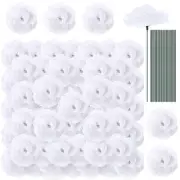 100 Pcs Flowers Long Stem Artificial Rose Flowers Roses Fake Faux Artificial ...