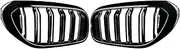 Car Front Bumper Racing Grille Compatible With BMW 5 Series G30 G31 520i 530i 540i M5 2017-2020 Double Slat Kidney Grill Glossy Black Grille(Glossy Black)