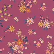 Quilting Patchwork Fabric TILDA Daisyfield Plum 50x55cm FQ