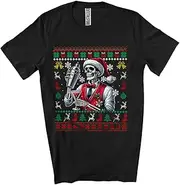 [Generic] Skeleton Bartender; Fantastic Christmas Santa Skeleton Bartender; X-mas Sweater Family Unisex T-Shirt