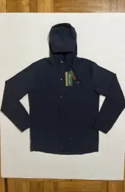 Travis Mathew Tequila Tiempo Lightweight Tech Hooded Jacket Men M Blue Nights