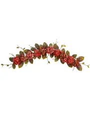 Nearly Natural 6ft Fall Hydrangea & Berry Artificial Garland