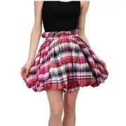 Alexander McQueen Spring 2018 Country Check Balloon Mini Skirt 38IT/XS BWNT