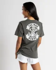 [The Mad Hueys] The Mad Hueys Girls' Anchor Bones T-Shirt in Charcoal Grey Size 14 14 Charcoal Grey
