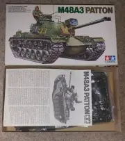 Vintage Tamiya M48A3 Patton Battle Tank 1:35 Scale Model Kit NEW