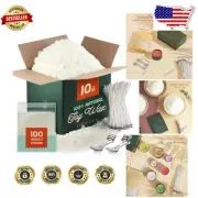 Natural Soy Wax Candle Making Supply Kit - 10 lbs with Wicks & Centering Devices