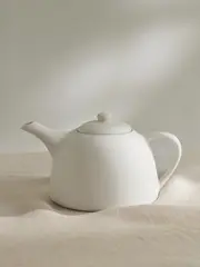 [Mud Australia] Mud Australia - + Net Sustain Round Porcelain Teapot - Off-white - One size One size Off-white