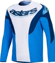 Alpinestars A-Supra Melt Bicycle Jersey, white-blue, Size L for Men White Blue