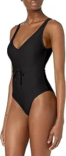 [Body Glove] Women's Pam V-Neck One-Piece Swimsuit with Deep V Back