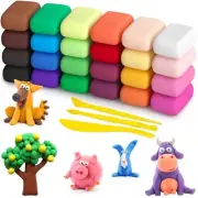 Air Dry Clay 24 Colors Modeling Clay for Kids DIY Molding Clay with Tools Toy...