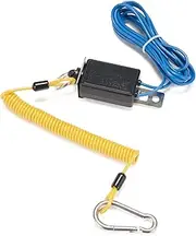 BUNKER INDUST Trailer Breakaway Switch, Electric Trailer Breakaway Switch with 6ft Breakaway Coiled Cable&Hook for RV Towing Trailer
