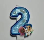 Bubble Guppies Birthday Candle. cake topper, cupcake topper