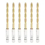 6pcs Twist Drill Bit 4.2mm Dia 93mm 1/4" Hex Shank High-Speed Steel Bits