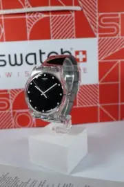 New Limited Edition Swiss Swatch SHINY MOON SUOK121 41MM(Mirror Look) Silver