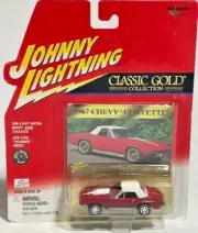 Johnny Lightning Classic Gold 1967 Chevy Corvette, Red, NIB, 1/64