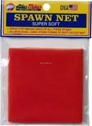 NEW! Atlas-Mike's 55033 Spawn Net 3" x 3" Squares Orange, 50 Sqs/Pkg.