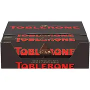 Toblerone Dark Chocolate Bar with Honey and Almond Nougat, 20 - 3.52 oz Bars