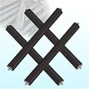4 Pack Small Conveyor Rollers, Polyurethane Coated Conveyor Rollers Diameter 2.8inch 2.4inch 2inch 1.4inch, Axle Diameter 0.31inch 0.5inch for Wood Processing Assembly Line(Set of 4 D-2.4in/60mm,L-31.