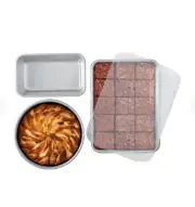 Nordic Ware Naturals Set: 9" x 13" Cake Pan with Lid, 9" Round Cake Pan, 1.5 lb.
