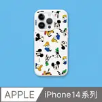 【犀牛盾】IPHONE 14系列SOLIDSUIT防摔背蓋手機殼｜迪士尼-米奇-STICKER-米奇與他的朋友(多色可選)