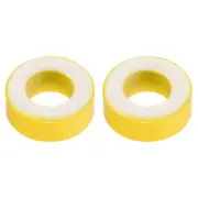 2Pcs Toroid Core,Ferrite Chokes Ring (Yellow White,15.5x8.2x6.2mm)