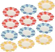 Garneck 150pcs Flower Shaped Disposable Paper Plates Cake and Party Tableware for Birthdays Family Dinners and Themed Events Easy Clean Up Design