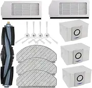 Accessories for ECOVACS DEEBOT T10 Plus:Replacement Parts Compatible with ECOVACS DEEBOT T10 Plus Robtic Vacuum Cleaner Main Brush Side Brush Hepa Filter Mop Pads Dust Bags