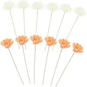 12pcs Thick Rattan Diffuser Sticks for Home Fragrance Long Lasting Scent Replacement with Elegant Faux Flowers Home Decor Accessories for Inviting Atmosphere