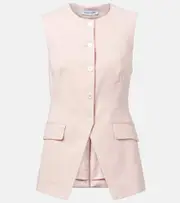 [Veronica Beard] Veronica Beard Lois linen-blend vest AU 18 pink