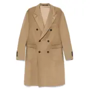 [Tagliatore] Tagliatore Double-breasted Wool Coat 48 IT BROWN