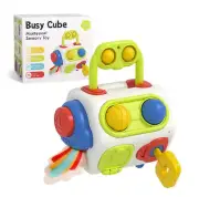 Toddler Montessori Busy Cube Intelligence Learning Toys Sensory Board Baby Toy