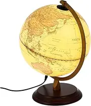 Antique Illuminated Globe Decor with Lamp Educational Globe for Office and Home Tabletop Decoration Stylish Geography Ornament for Adults