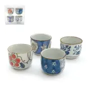 Korean Painting Ceramic SOJU Shot Glasses 4p Set Soju Cup Party Drinking Whiskey