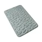 Bath Mat Cobblestone Embossed Soft Memory Foam Pad Floor Rug Non Slip S5U4