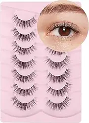 Frihappy Natural Lashes False Eyelashes Fake Lashes Natural Eyelashes Wispy Eyelashes Opening Eyes Effect 17mm Lashes