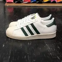 在飛比找Yahoo!奇摩拍賣優惠-adidas SUPERSTAR 80s 金標 白色 綠色 