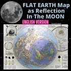 ENGLISH Version HD Plasma Moon Map More Land Canvas Poster Flat Earth World Maps