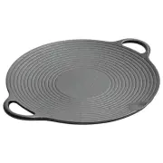 Grill Pan BBQ Griddle Cast Iron Round Griddle for Home Party Travel and Outdoor