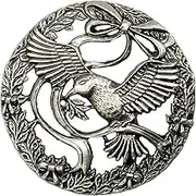 Carbatec Pewter Potpourri Lid - Bird and Bow