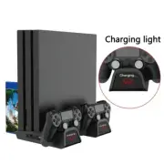 PS4/PS4 Slim/PS4 Pro Stand Cooling Fan with Charging Station for PS4 Controllers