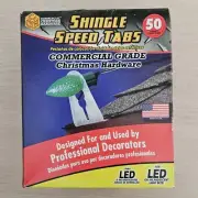 Shingle Speed Tabs 50 Count Commercial Grade Christmas Hardware LED Incandescent