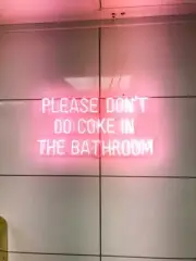 Please Don't Do Coke In The Bathroom 19"x10" Neon Light Sign Lamp With Dimmer