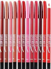 N&M Super Matte Lip Liner-P102, Matte Finish (Pack of 12) - Multicolor