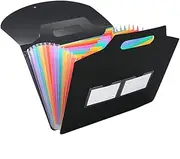 Tofficu Multi-Layer File Bag Accordion File Folder Plastic Folders for Documents Office Organizer Travel Essential