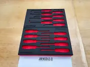 Snap-on Tools NEW 2pc RED FOAM ORGANIZERS Mini Screwdriver / Pick / Seal Sets