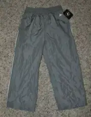 Boys Pants Athletech Track Gray Mesh Lined Wind Resistant Elastic Waist-size 4/5