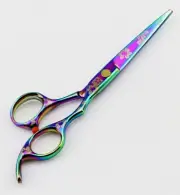Professional Hair Cutting Scissors Sheers RAINBOW FLORAL - 6 Inches - SHARP!